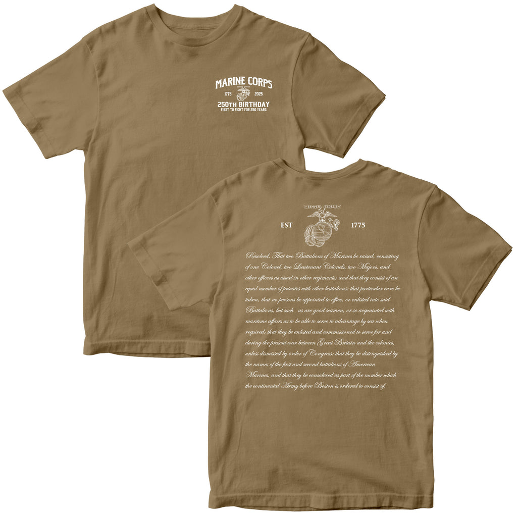 Continental Marine Act 250th Birthday T-shirt