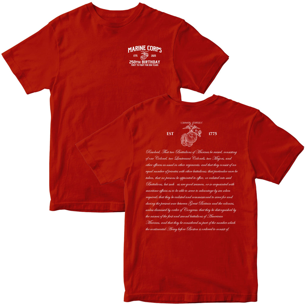 Continental Marine Act 250th Birthday T-shirt