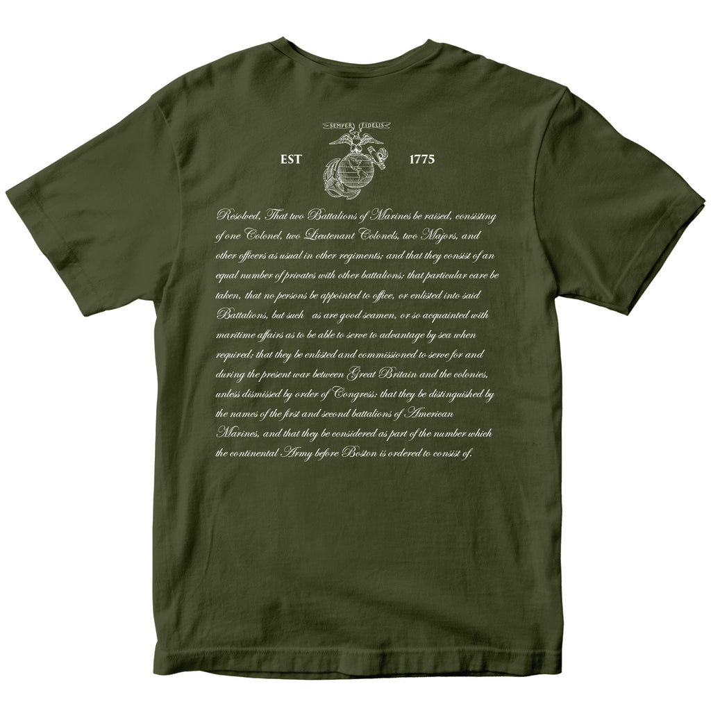 Continental Marine Act 250th Birthday T-shirt