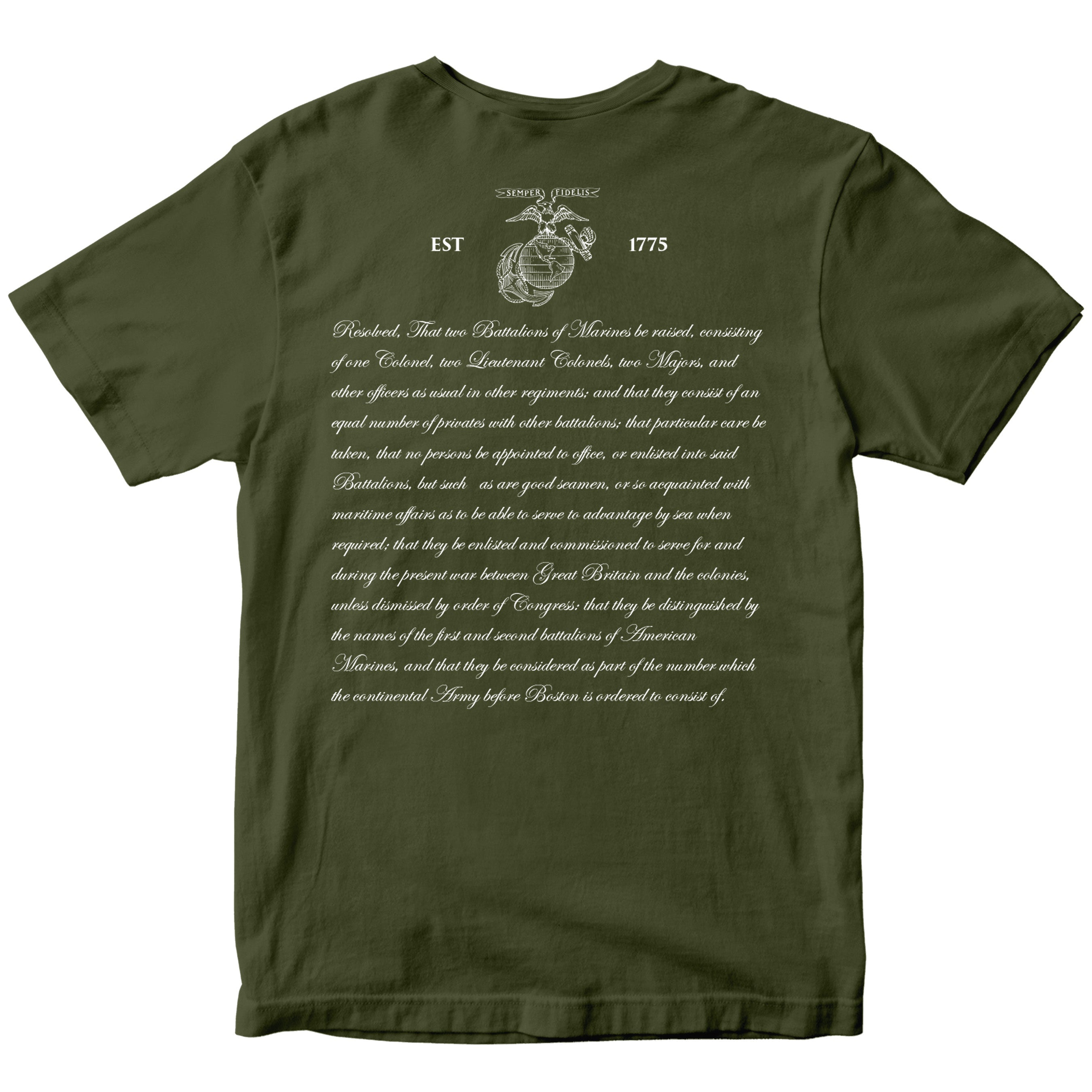Continental Marine Act 250th Birthday T-shirt