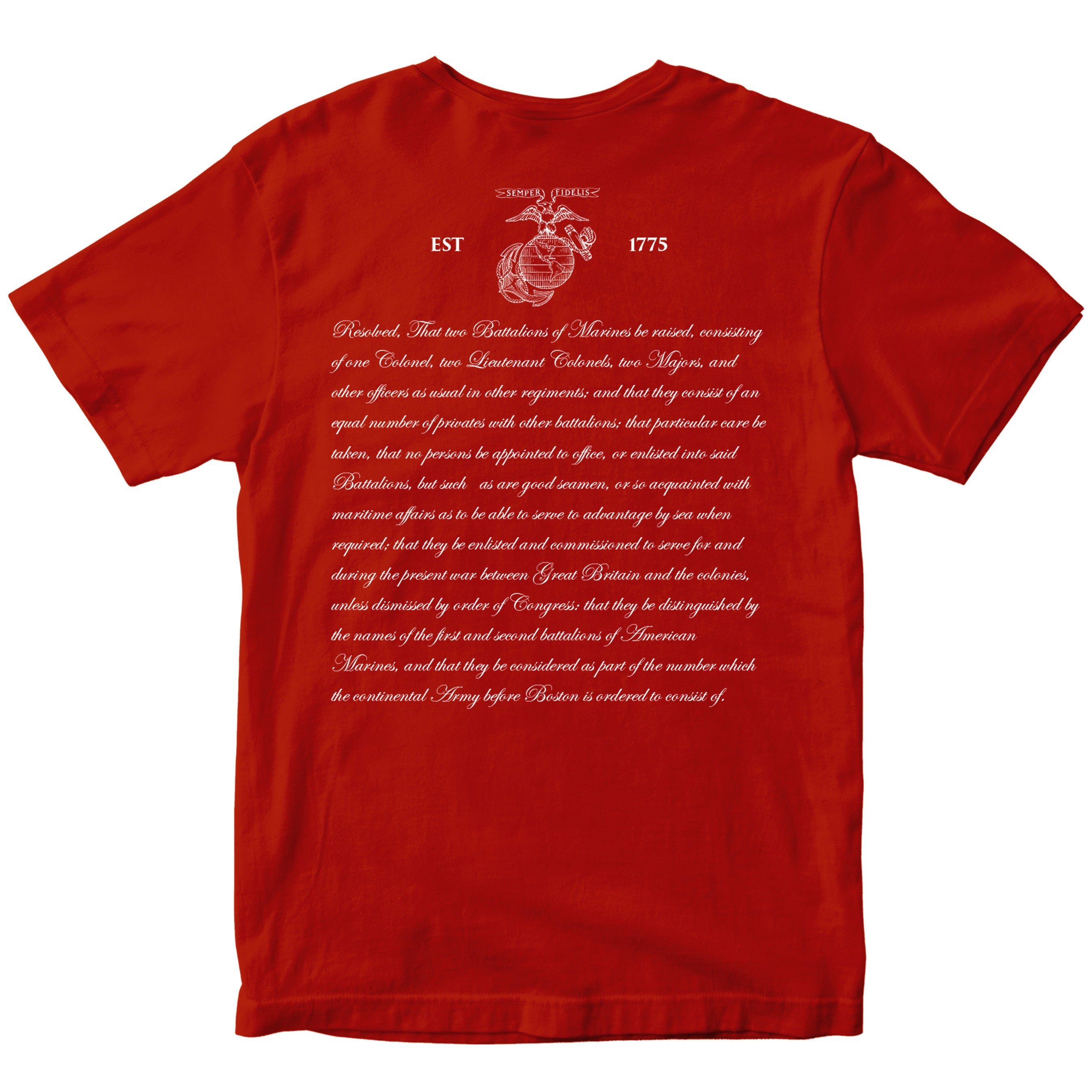 Continental Marine Act 250th Birthday T-shirt