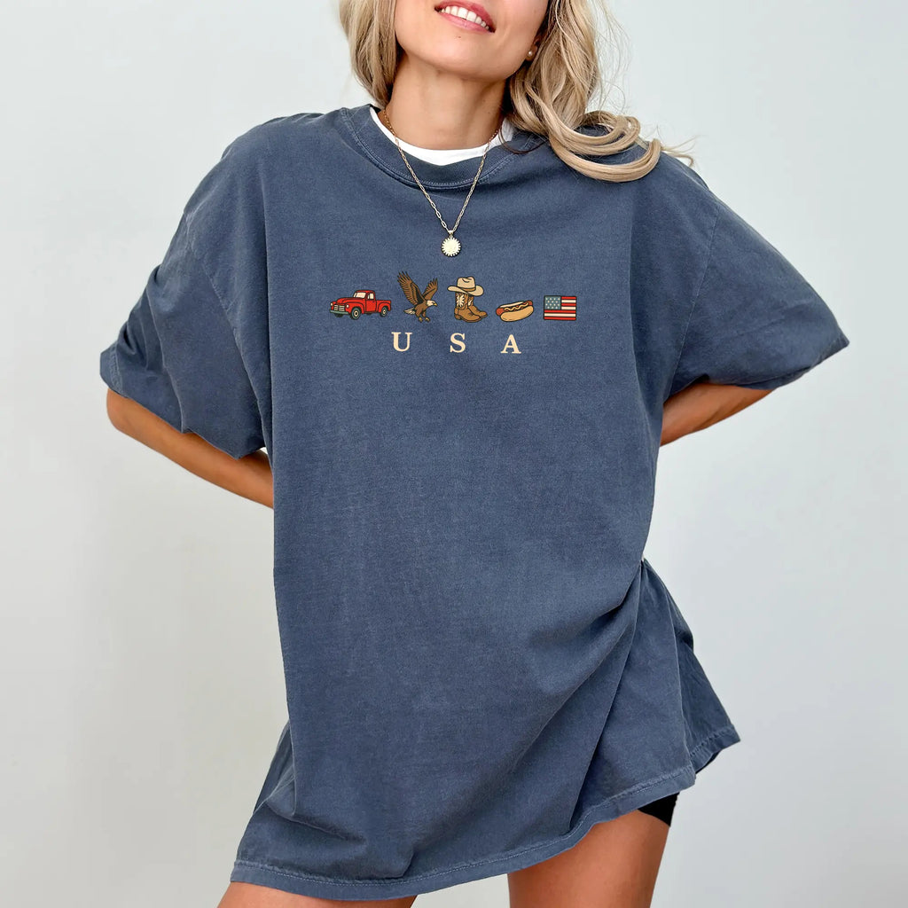USA Icons Graphic T-shirt