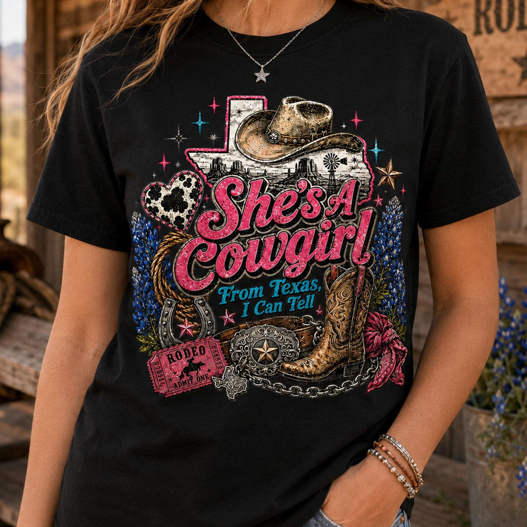 Shes from texas i can tell Unisex T-shirt