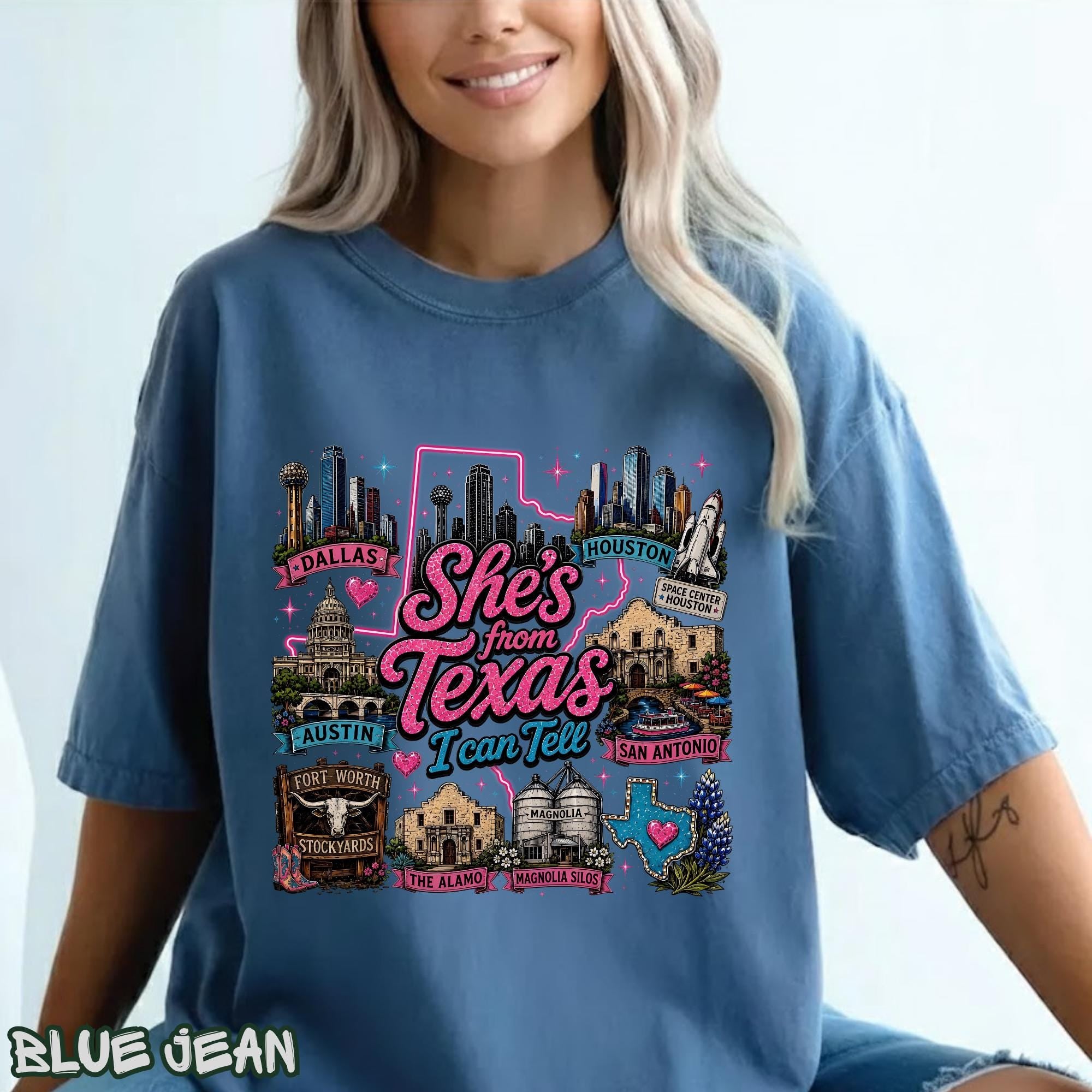 Shes from texas i can tell Unisex T-shirt
