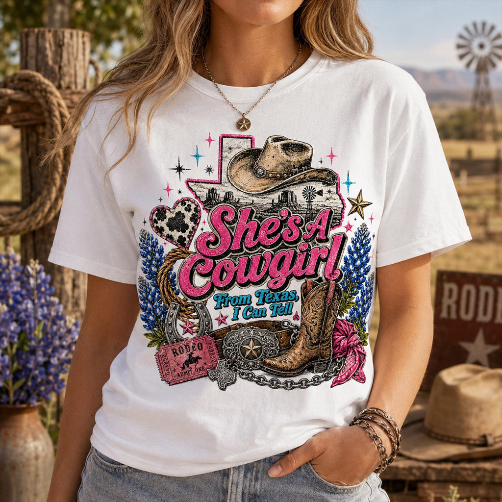 Shes from texas i can tell Unisex T-shirt
