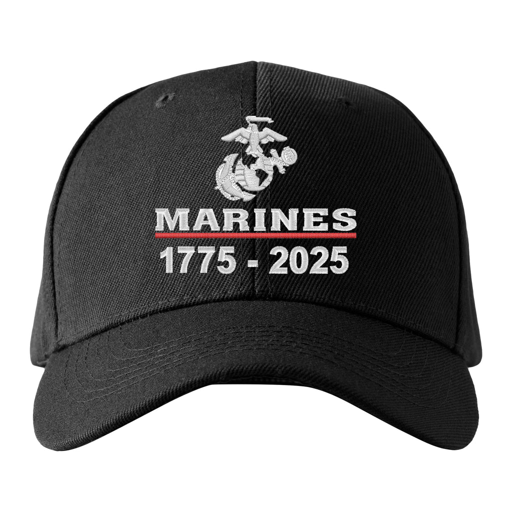Marines 250th Birthday Embroidered Hat Flexible Fit USMC Cover