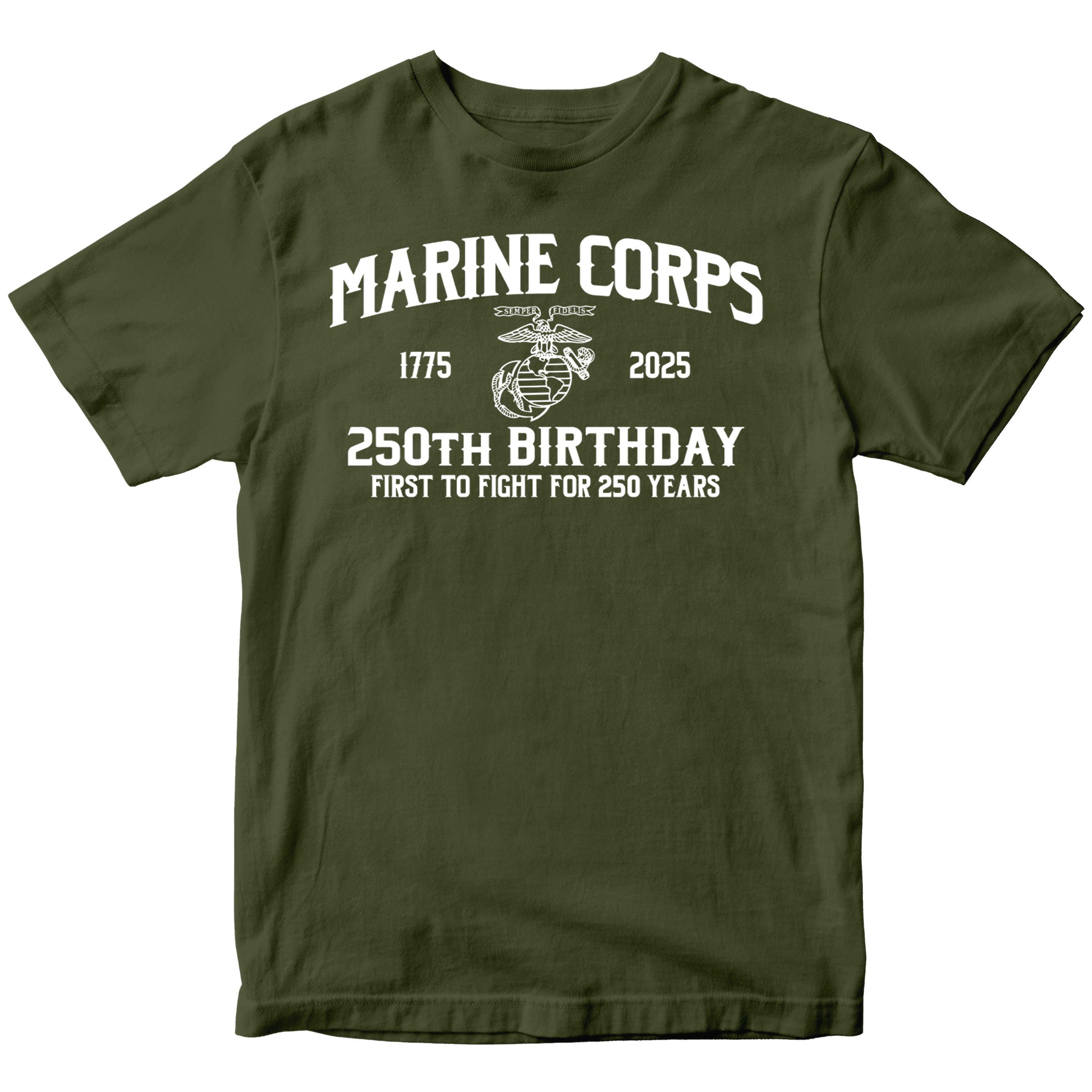 Marines 250th Birthday First to Fight T-shirt