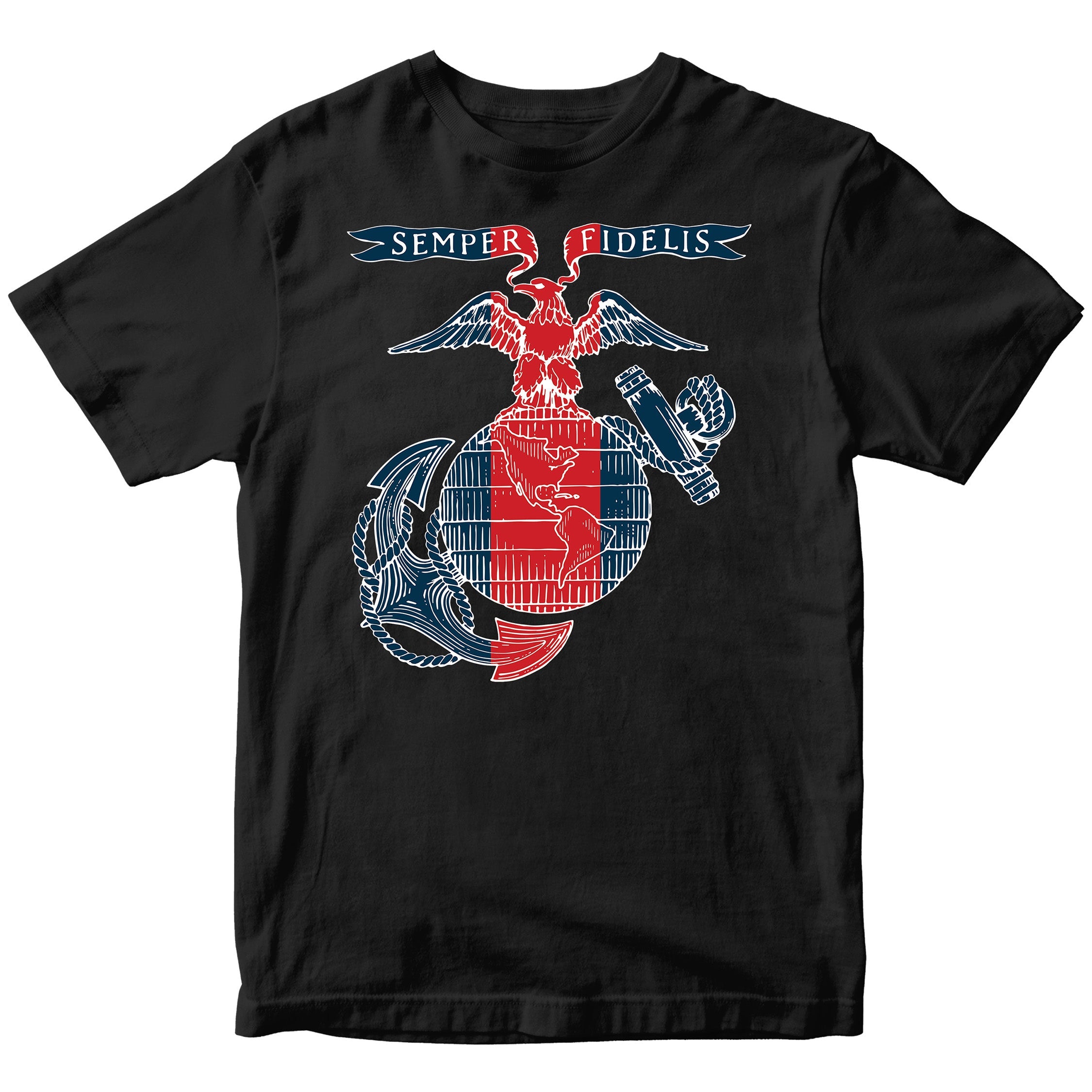 Marines Blood Stripe EGA Seal T-shirt