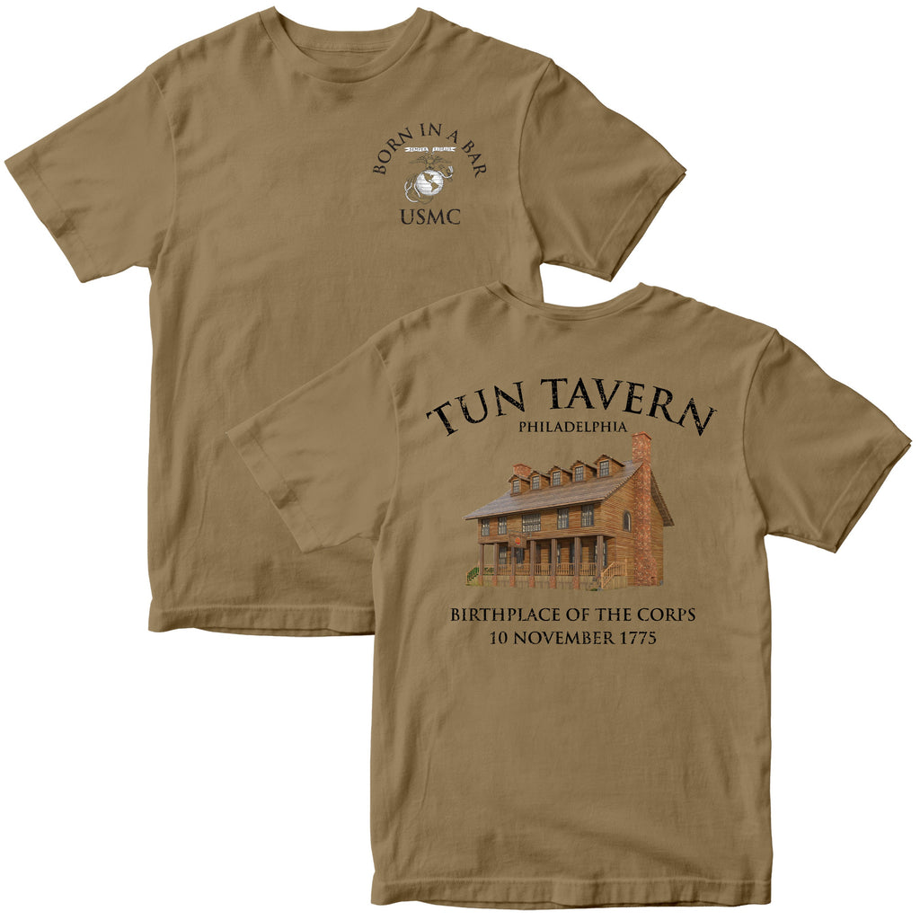 USMC Tun Tavern Born in a Bar T-shirt
