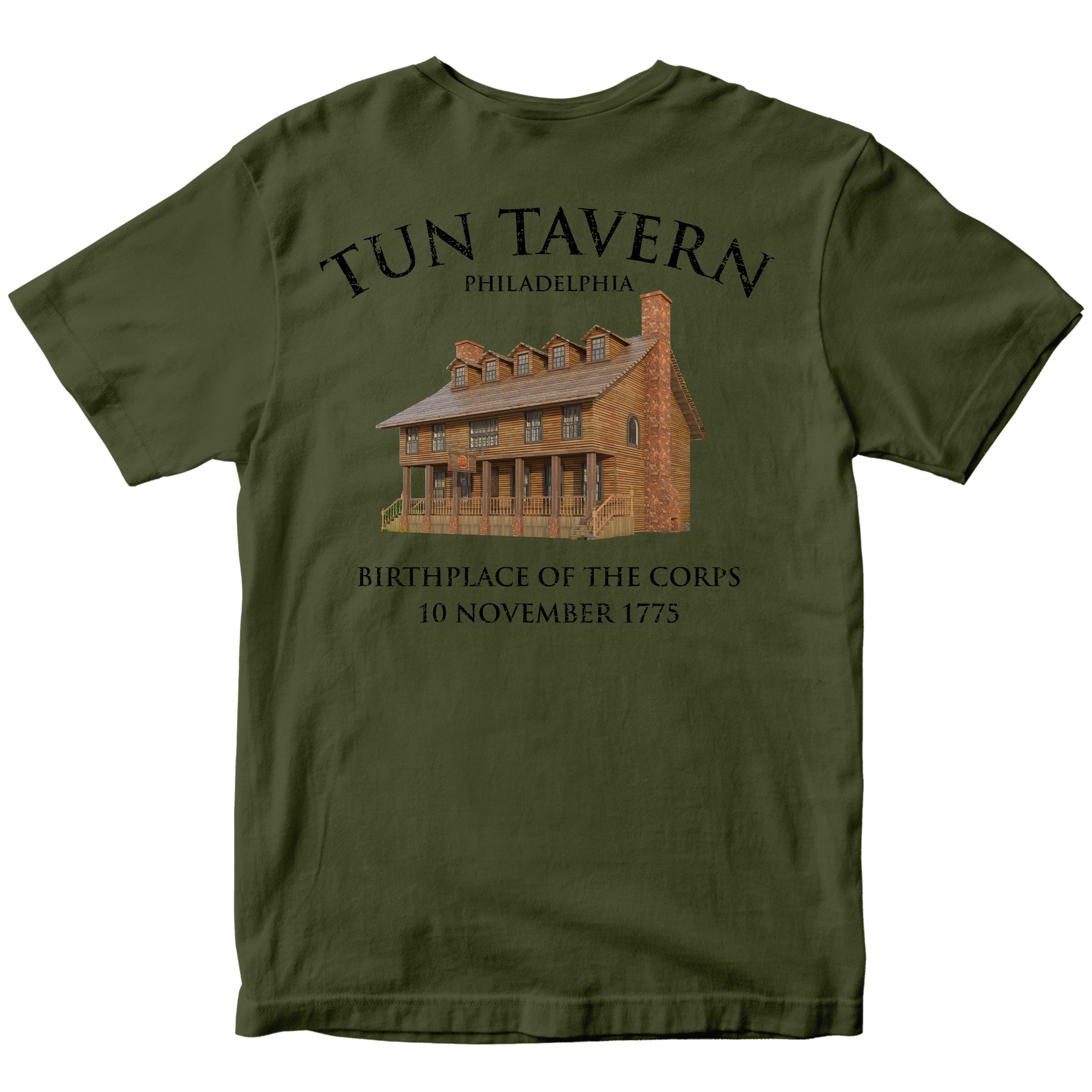 USMC Tun Tavern Born in a Bar T-shirt