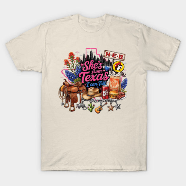 She's from Texas I Can Tell State Pride Girls  T-Shirt