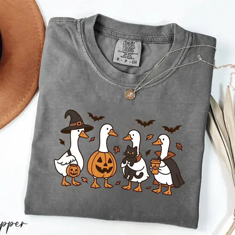 Silly Goose Halloween Comfort Colors T-Shirt