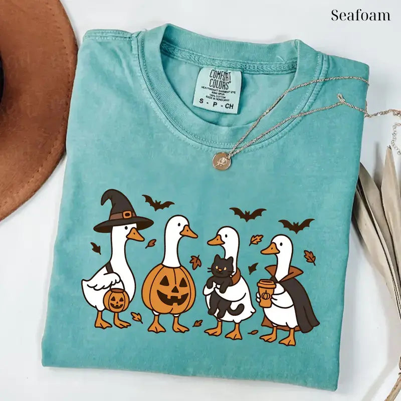Silly Goose Halloween Comfort Colors T-Shirt