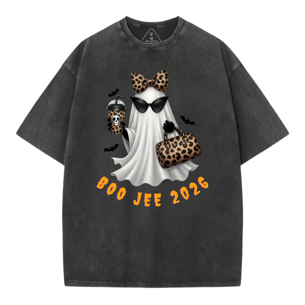 Boo Jee 2026 Ghost Shirt – Coquette Leopard Ghost Graphic Tee