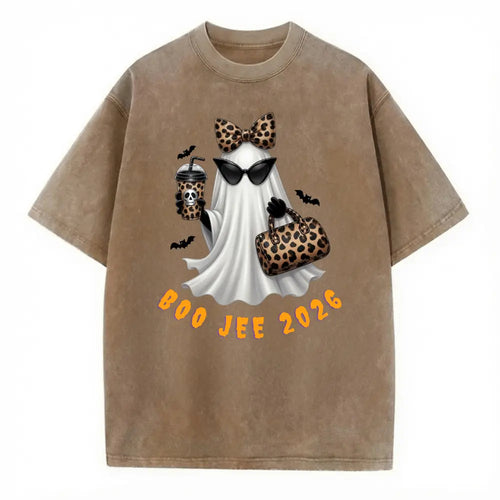 Boo Jee 2026 Ghost Shirt – Coquette Leopard Ghost Graphic Tee