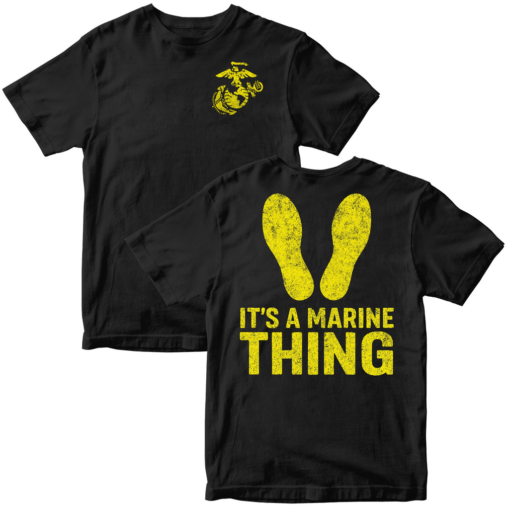 It's a Marine Thing Yellow Footprints T-Shirt