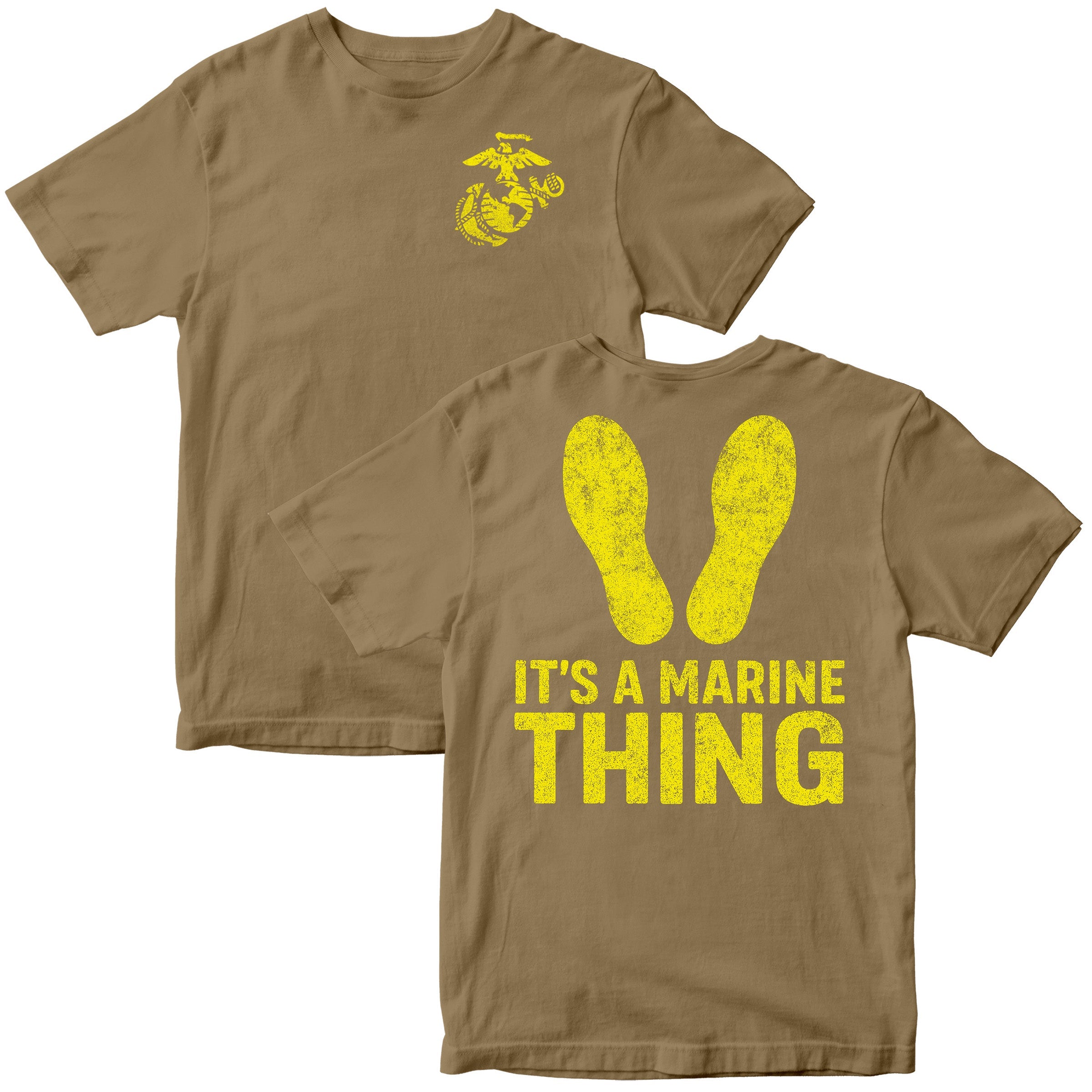 It's a Marine Thing Yellow Footprints T-Shirt