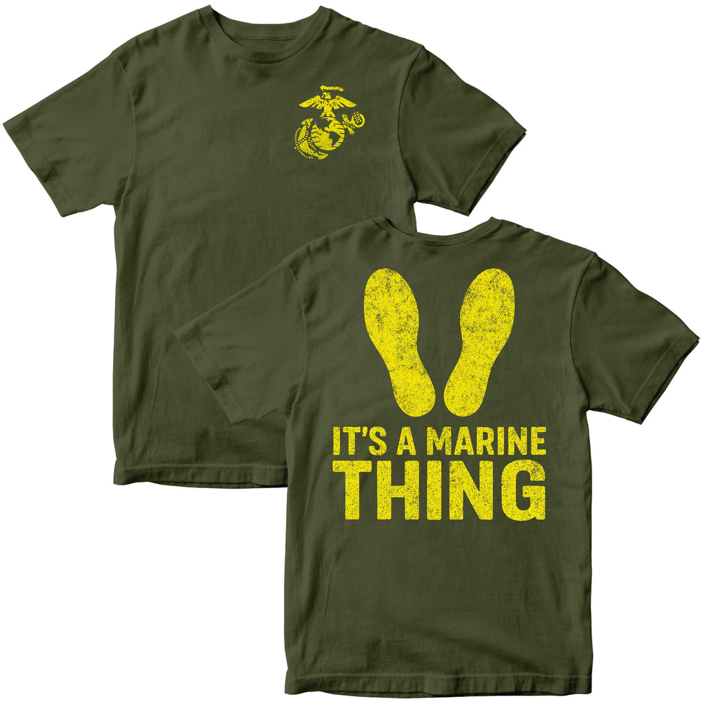 It's a Marine Thing Yellow Footprints T-Shirt