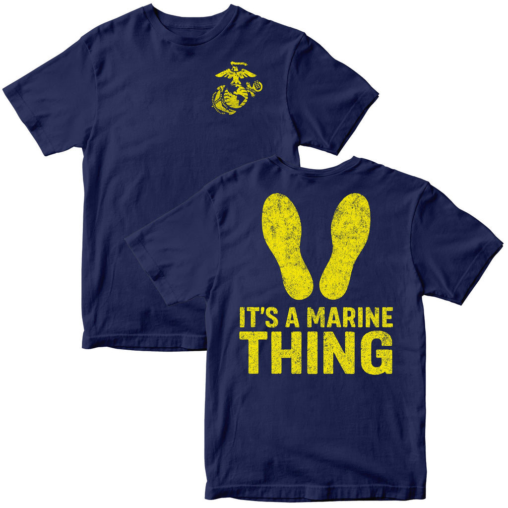 It's a Marine Thing Yellow Footprints T-Shirt