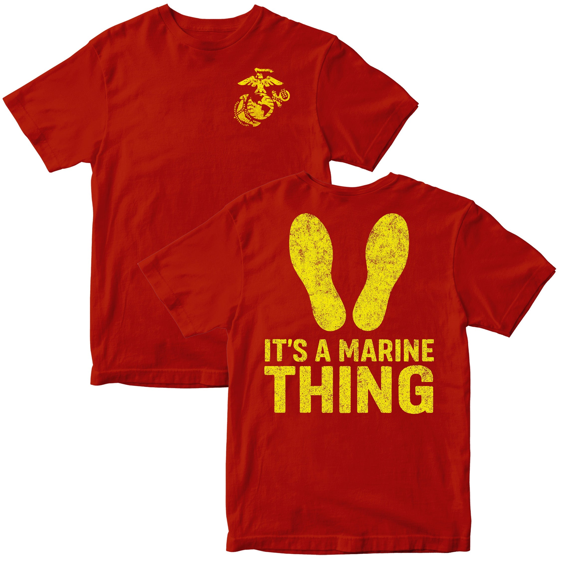 It's a Marine Thing Yellow Footprints T-Shirt