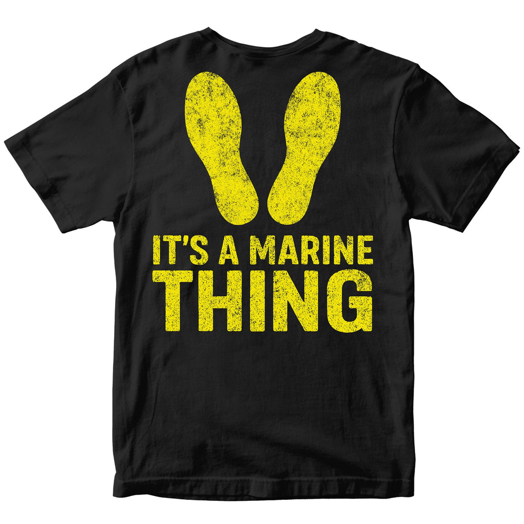 It's a Marine Thing Yellow Footprints T-Shirt