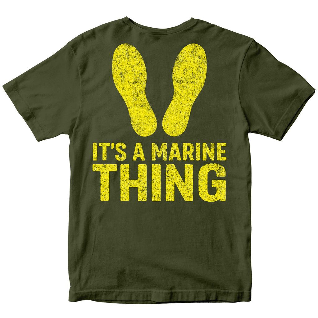 It's a Marine Thing Yellow Footprints T-Shirt