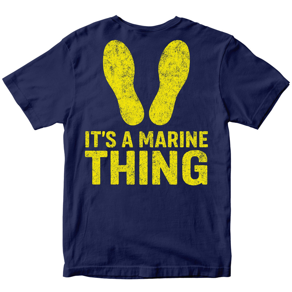 It's a Marine Thing Yellow Footprints T-Shirt