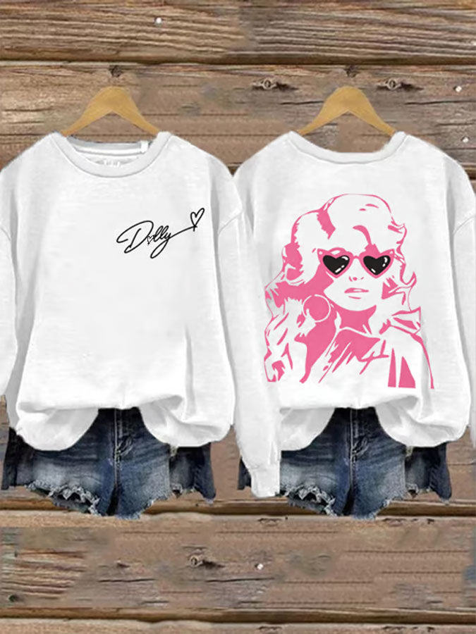 Women'S Commemorative Printed Round Neck Sports Shirt