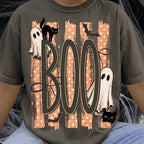 Cute Ghost Black Cat Graphic Tee