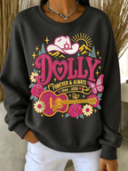 Women'S Commemorative Printed Round Neck Sports Top