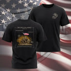 Iwo Jima Flag Raising Marine Corps Shirt, WWII Mount Suribachi 1945 Patriotic Military Graphic Tee
