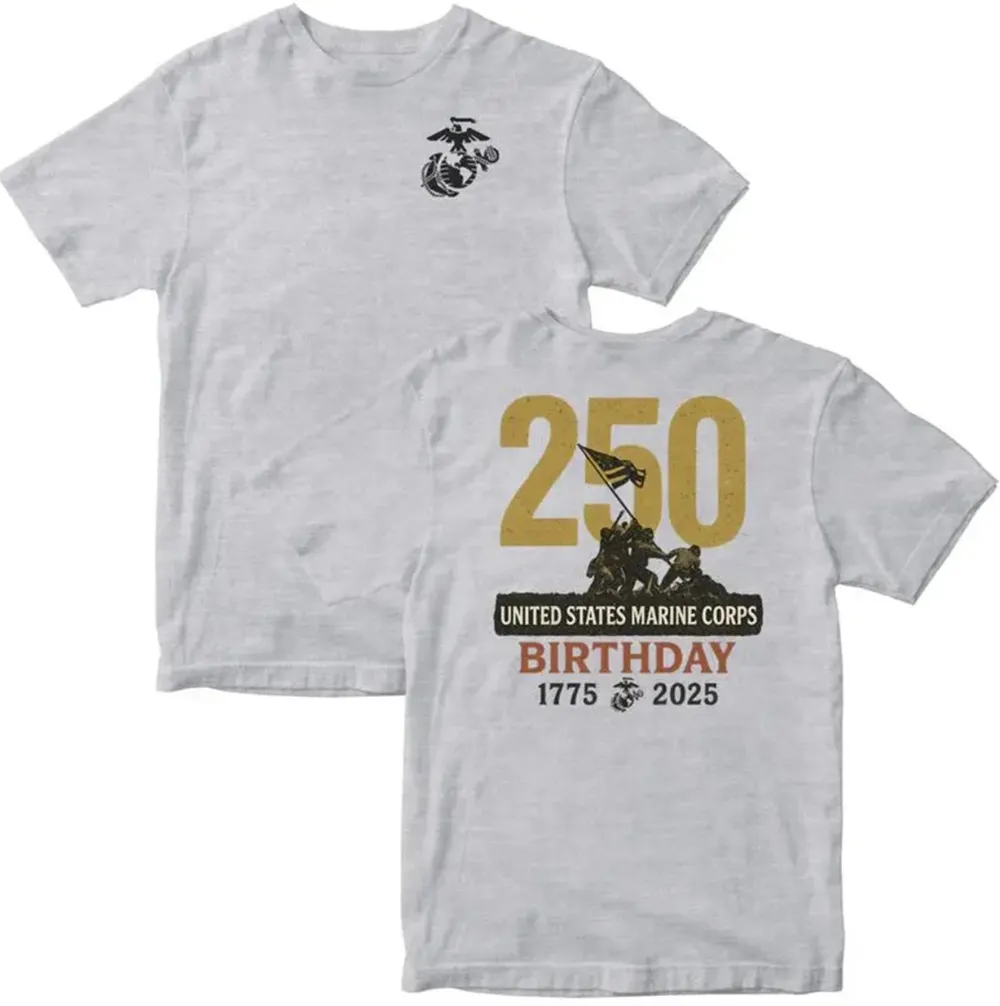 Marines 250 Year Anniversary T-Shirt – USMC Inspired Patriotic Tee
