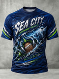 Men's Football Print Short-Sleeve T-Shirt