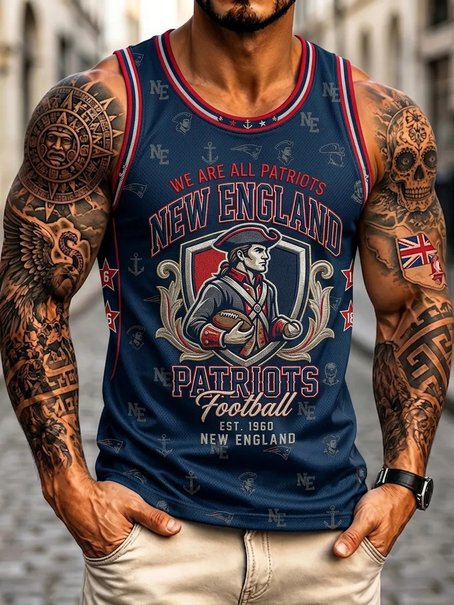 Men's Football Print Tank Top