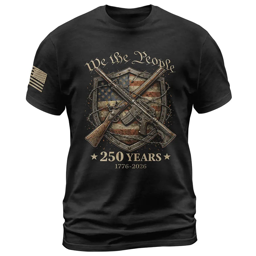 USA 250th Anniversary 250 Years Shirt 1776-2026 We The People Shield