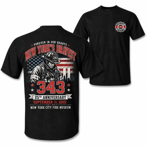 25th Anniversary Firefighter Tribute T Shirt
