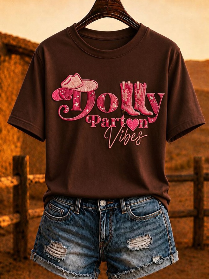 Women'S Country Music Printed Casual T-Shirt