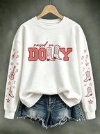 Women'S Commemorative Printed Round Neck Sports Shirt