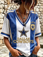 Women's Casual Football   Print T-Shirt