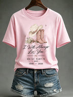 Women'S Commemorative Printed Casual T-Shirt