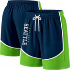 Football Fans Board Shorts With Lining Men Swim Trunks