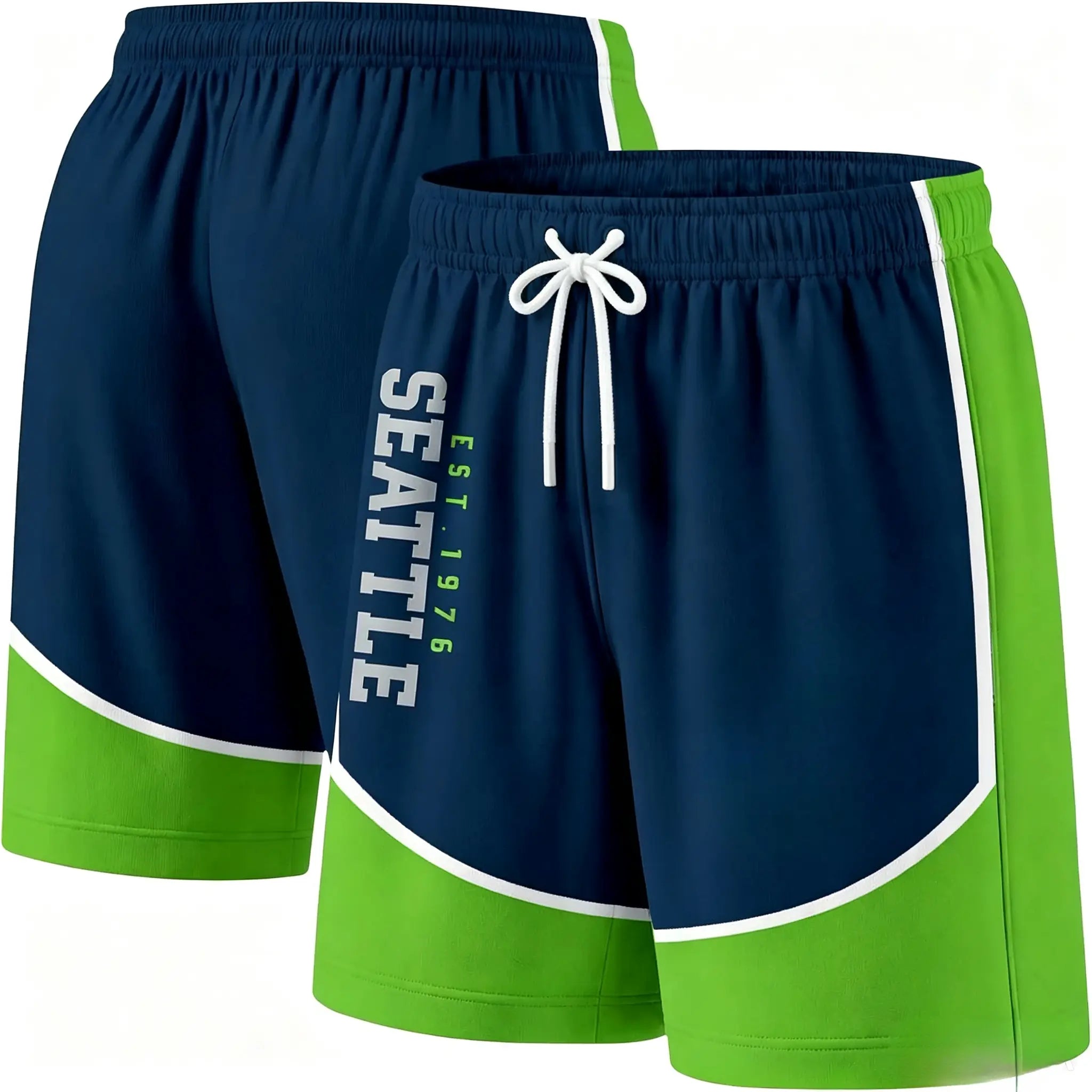 Football Fans Board Shorts With Lining Men Swim Trunks