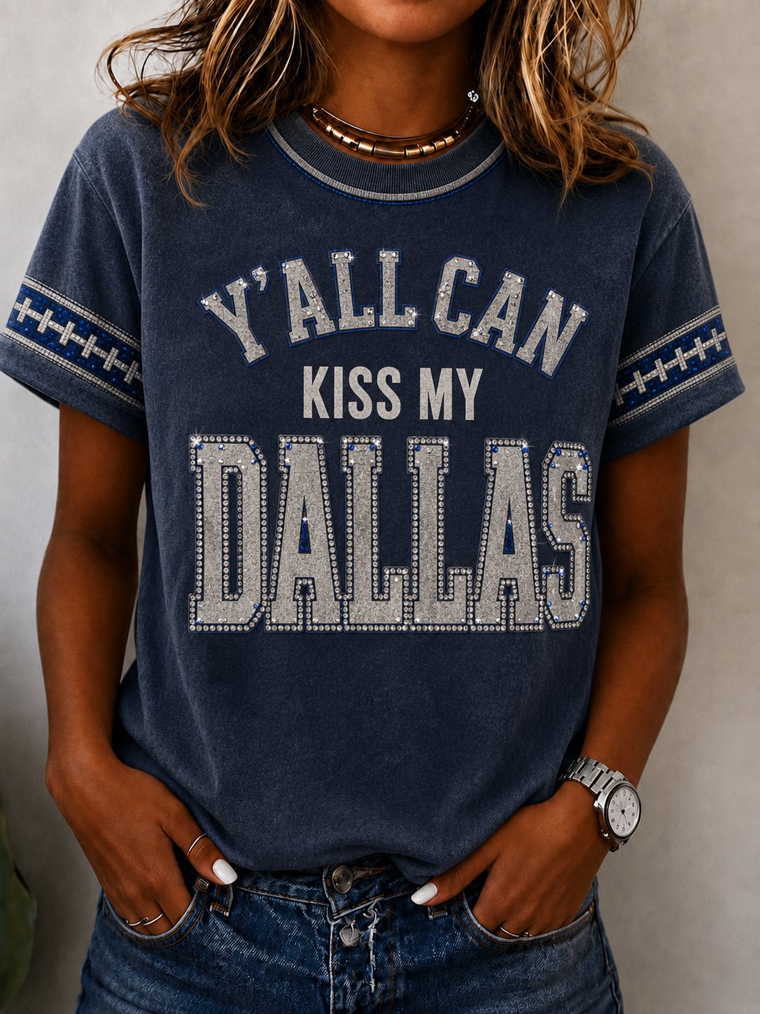 Women's Football Print T-shirt