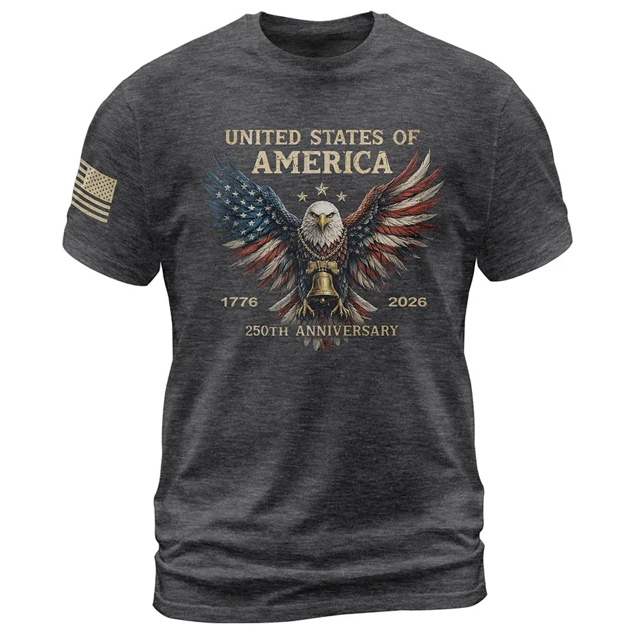USA 250th Anniversary 250 Years Shirt 1776–2026 American Flag Winged