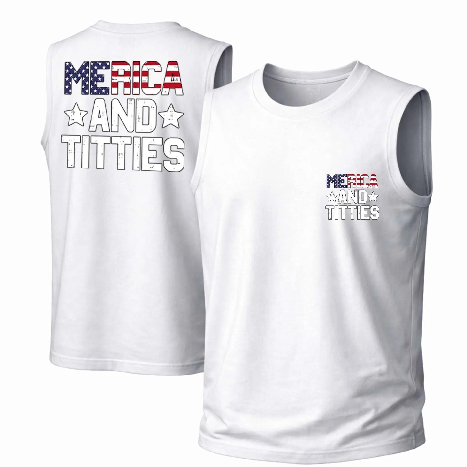 Merica And Titties Tank Top