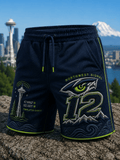 Men's Retro Football  Printing Shorts