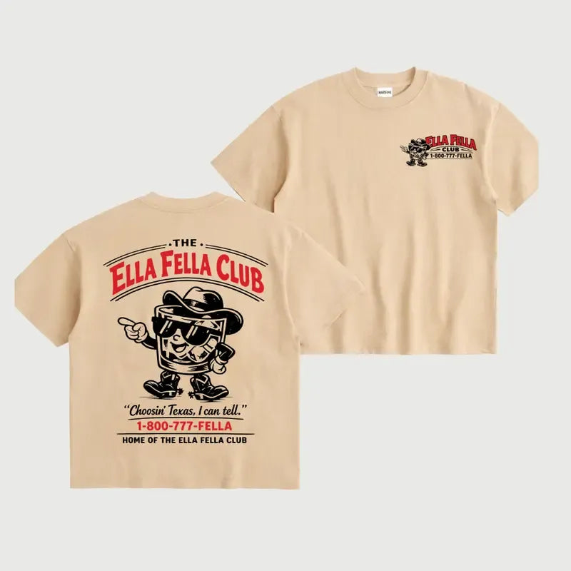 Retro 1-800-777-FELLA - Langleyy wash Tshirt
