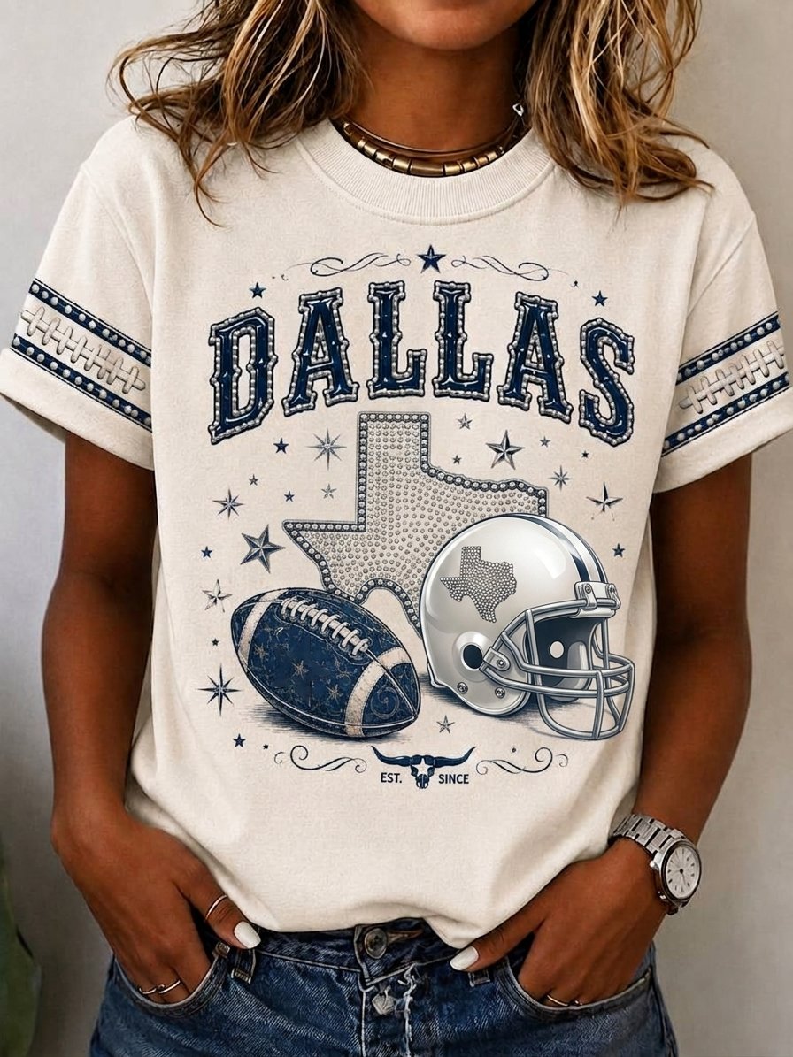 Women's Football Print T-shirt