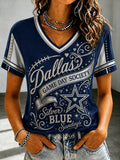 Women's Football Lovers Print T-Shirt