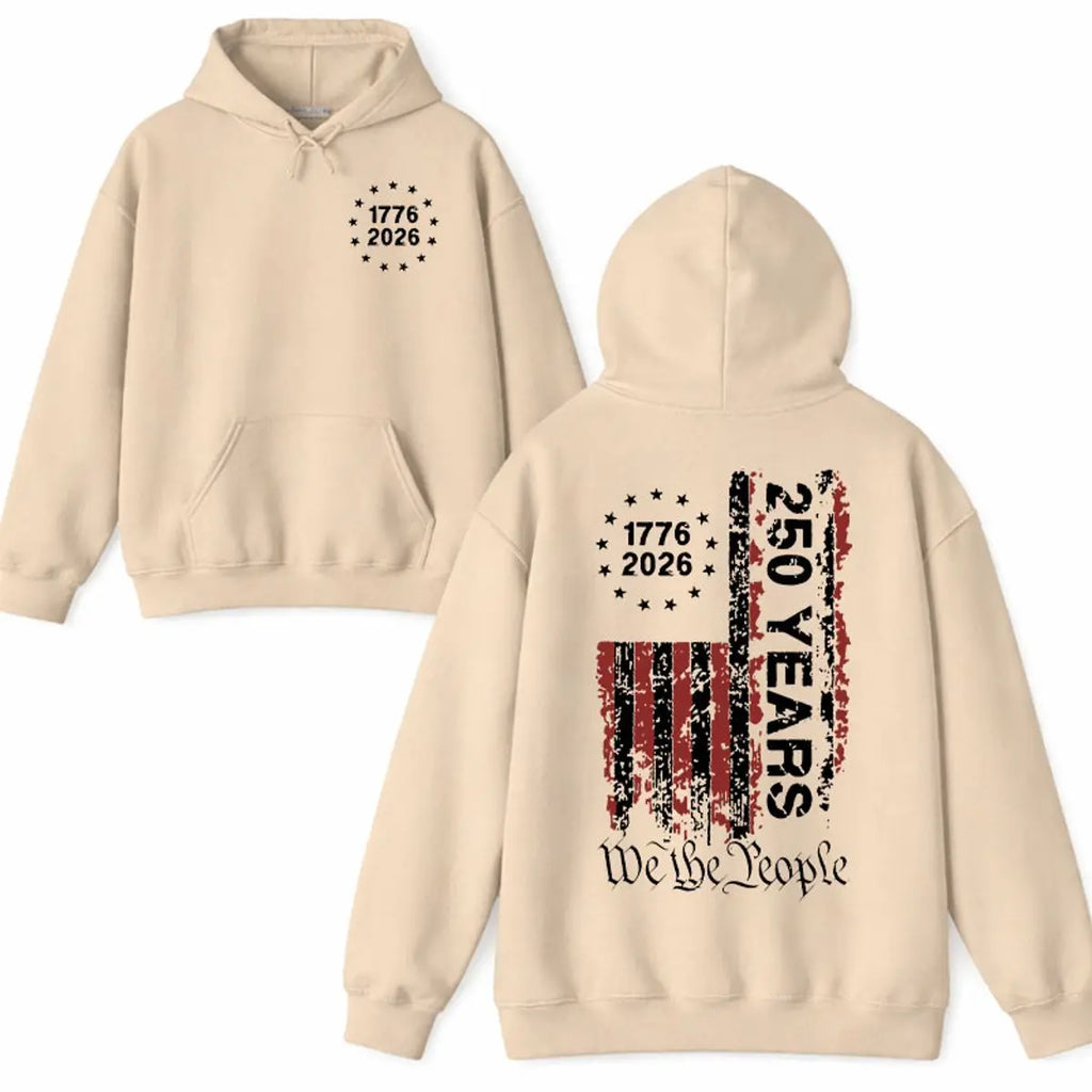 250 Years Of Freedom America T-Shirt & Hoodie – Usa 250th Anniversary Flag Pullover